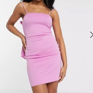 NWT Laced In Love bow back mini dress in lilac